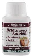 MedPharma Beta karoten 25000 m.j. s Panthenolem + PABA 37 tobolek