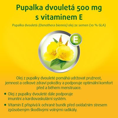 Walmark Pupalka 500 mg s vitamínem E PLUS 90 tobolek