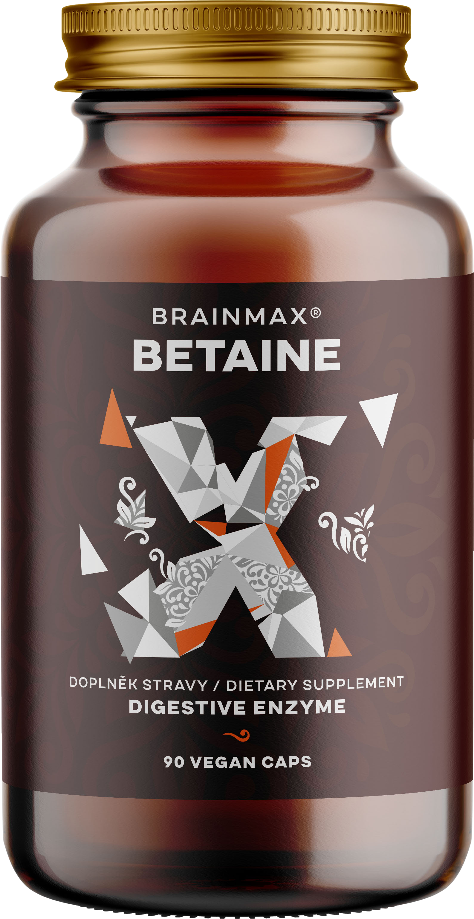 BrainMax Betain HCl a hořec žlutý 90 kapslí