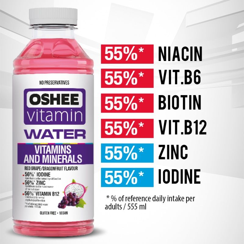 Oshee Vitamínová voda Minerály & vitamíny 555 ml