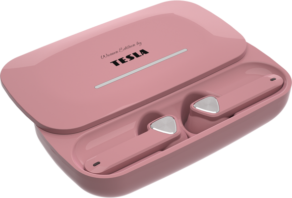 Tesla Sound EB20 - bezdrátová Bluetooth sluchátka (Pearl Pink)