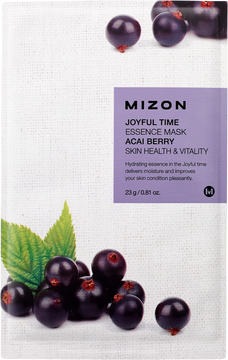 Mizon Joyful Time Acai Berry Plátýnková maska pro rozjasnění a vitalitu pleti 23 g