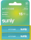 Attitude Minerální balzám na rty Sunly SPF 15 bez vůně  - duopack 2 x 4.25 g