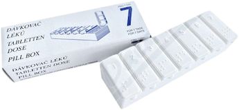 PillBox Dávkovač léků pro 7 dní dělený