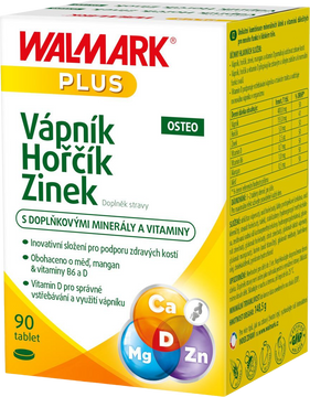 Walmark Vápník Hořčík Zinek Osteo 90 tablet