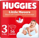 Huggies® Little Movers plenky 3 (4 - 9 kg) 56 ks