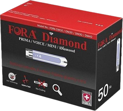 Fora Diamond Testovací proužky ke glukometrům Diamond 50 ks