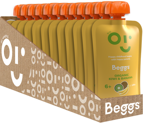 Beggs BIO Kiwi a banán 12 x 120 g