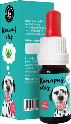 Zelená Země CBD olej pro zvířata 10% 10 ml