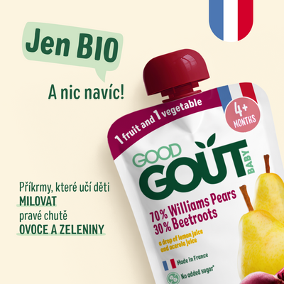 Good Goût BIO Hruška Williams s červenou řepou 120 g