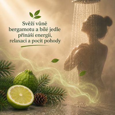 Erboristica Přírodní sprchový gel Bergamot & Bílá jedle – hydratace a voňavá pěna 400 ml