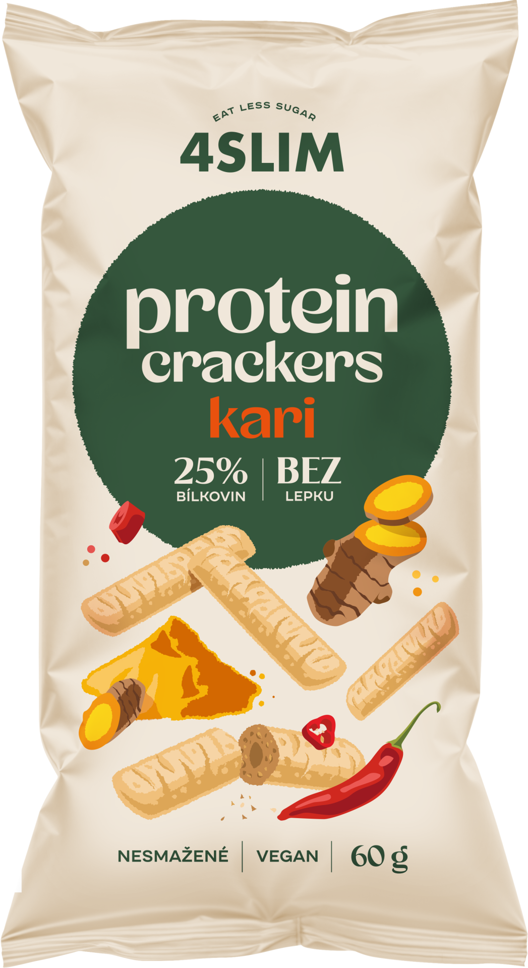 4Slim Protein crackers kari 60 g