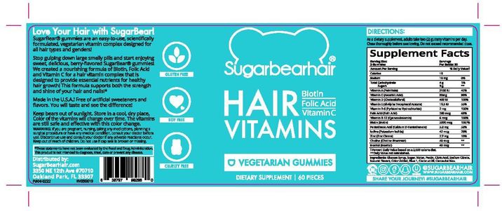 SugarBear Vitamíny pro vlasy gumídci 60 ks