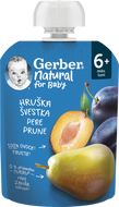 Gerber Natural kapsička hruška a švestka 90 g