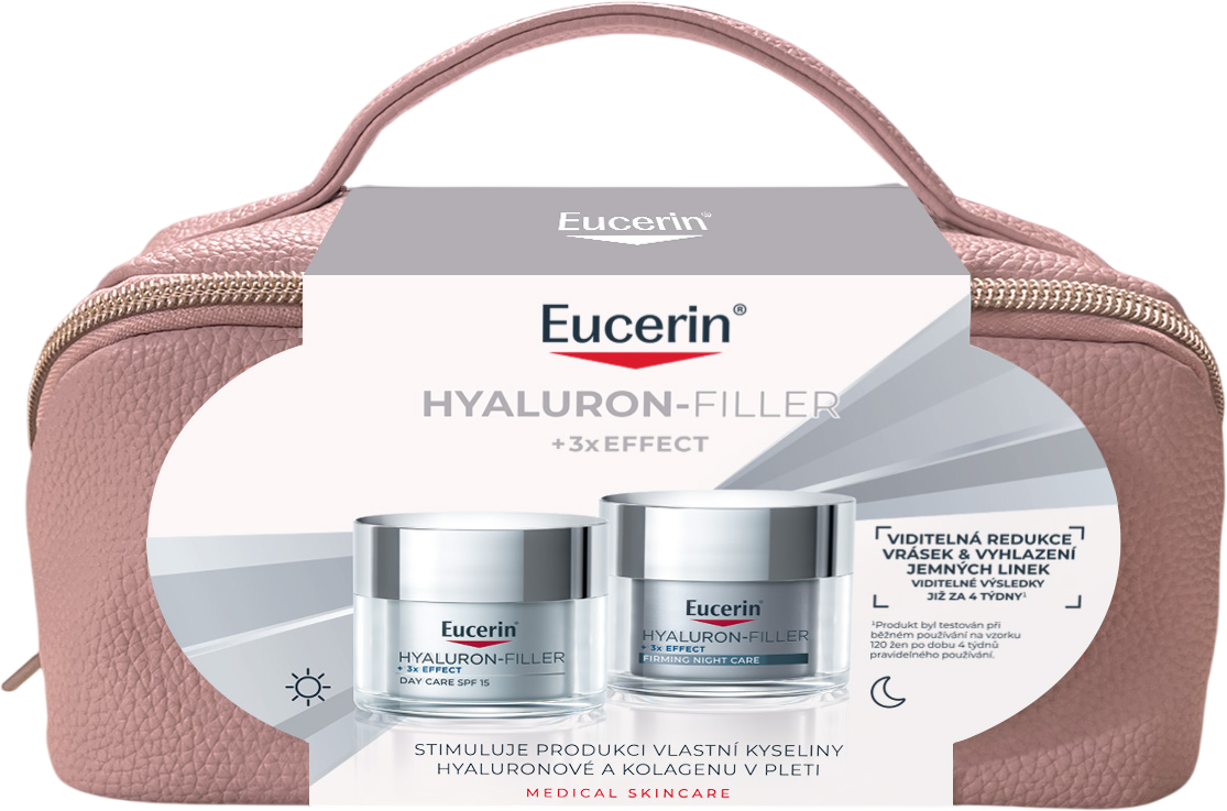 Eucerin Hyaluron Filler+3x Effect vánoční balení 2 x 50 ml