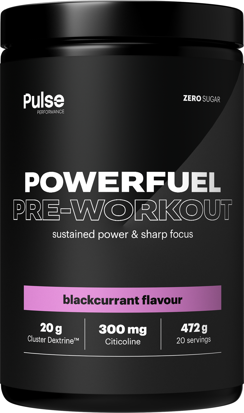 Pulse Performance PowerFuel Pre-Workout černý rybíz 472 g