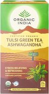 Organic India Tulsi se zeleným čajem a Ašvagandou BIO 25 ks