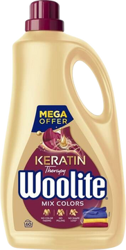 Woolite Keratin Therapy na barevné prádlo, tekutý prací přípravek s keratinem 3.6 l