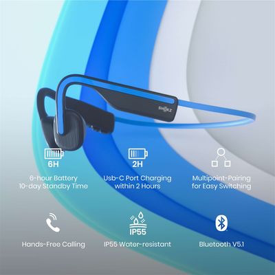 SHOKZ OpenMove sluchátka před uši - modrá