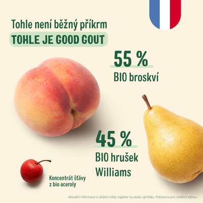 Good Goût BIO Broskev s hruškou 120 g