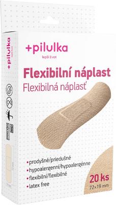 Pilulka Flexibilní náplast 72 x 19 mm 20 ks