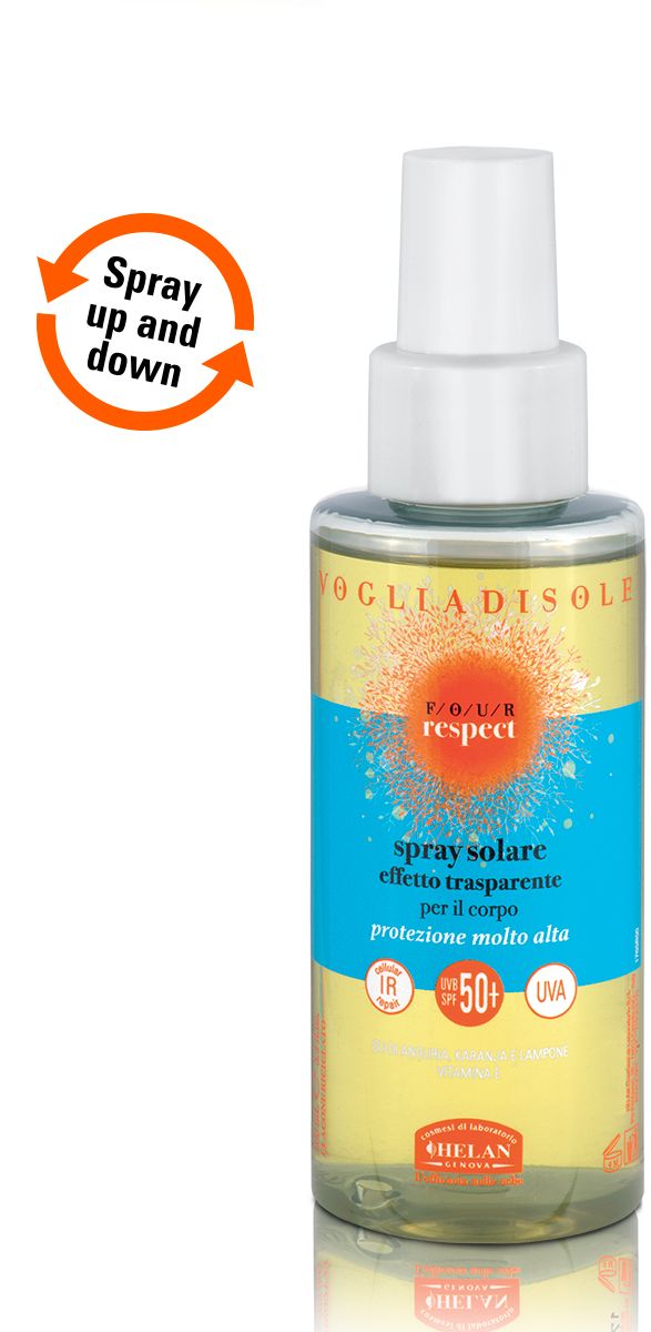 Helan Vogliadisole Four Respect Opalovací sprej clear efekt SPF50+ 150 ml