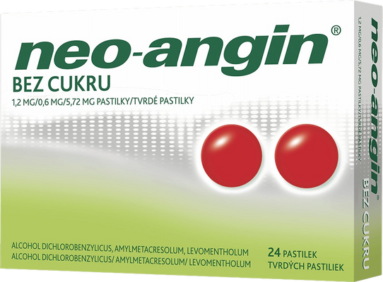 Neo-angin bez cukru 24 pastilek
