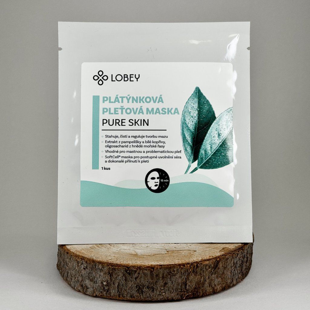 Lobey Čisticí plátýnková maska na pleť Pure Skin