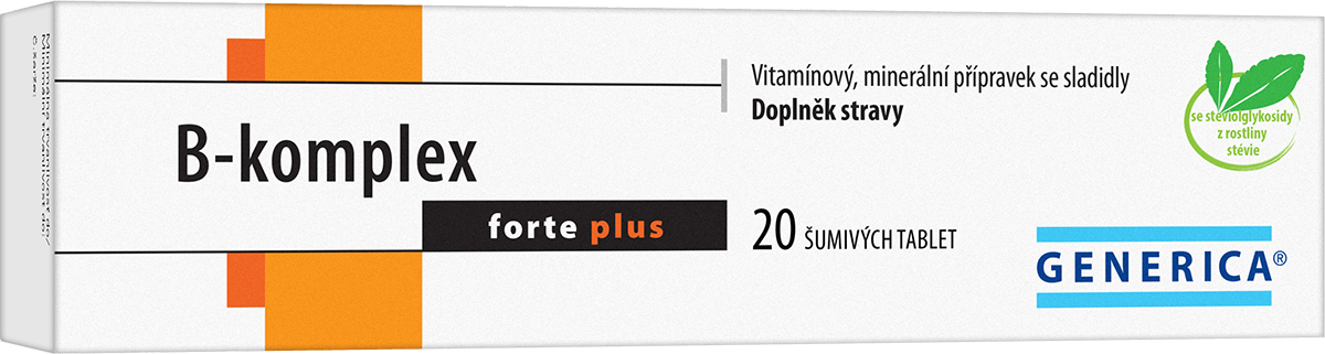 Generica B-komplex forte plus 20 šumivých tablet