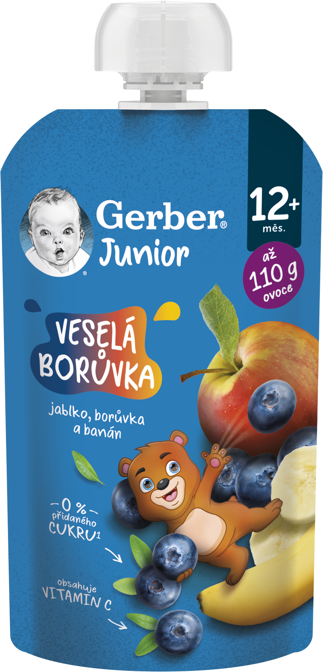 Gerber Junior kapsička Veselá borůvka 110 g