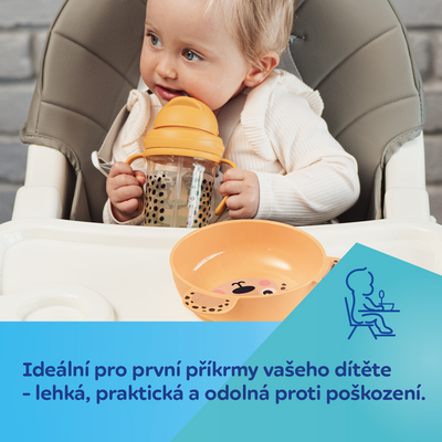 Canpol babies Miska s ušima BabiesBoo žlutá