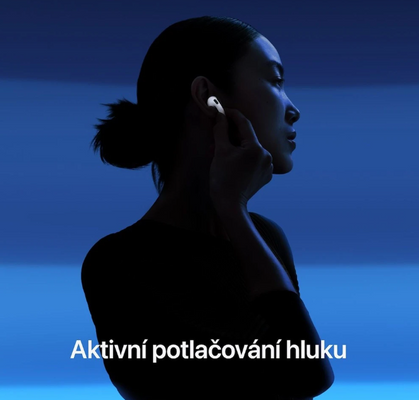 Apple AirPods 4 s aktivním potlačením hluku bezdrátová sluchátka (2024) bílá