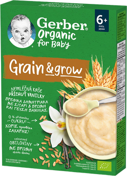 Gerber Organic nemléčná kaše s příchutí vanilky 200 g