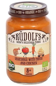 Rudolfs BIO Zelenina s těstovinami a kuřecím masem) 190 g