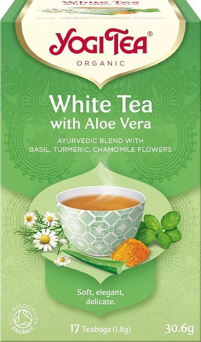 Yogi Tea BIO Čaj bílý s aloe vera 17 sáčků