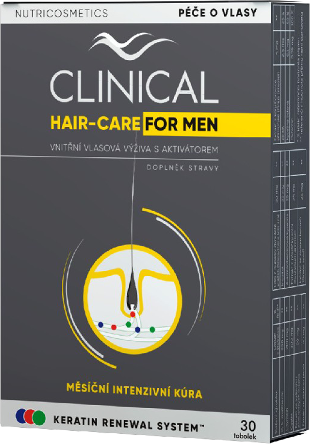 Clinical Nutricosmetics Hair-Care for MEN měsíční kúra 30 tobolek