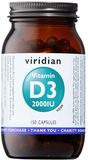 Viridian Vitamin D3 2000iu 150 kapslí
