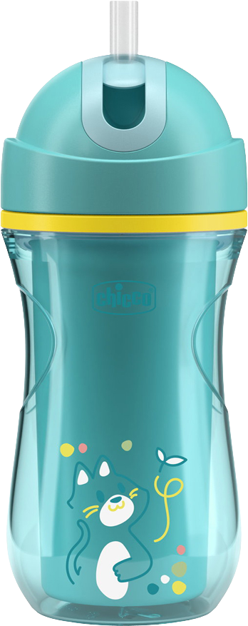 Chicco Hrneček Sport se slámkou teal, 14m+ 266 ml