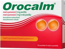 Orocalm Med a pomeranč 3mg, 20 pastilek