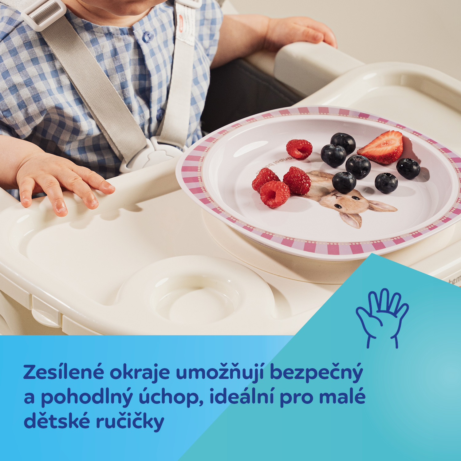 Canpol babies Talíř s přísavkou Woodland růžový 23 cm