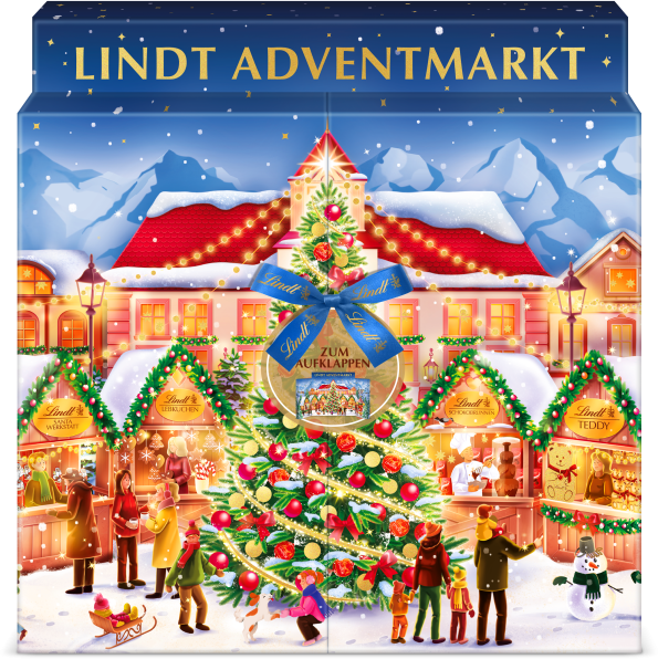 Lindt Vánoční kalendář adventní trhy 304 g