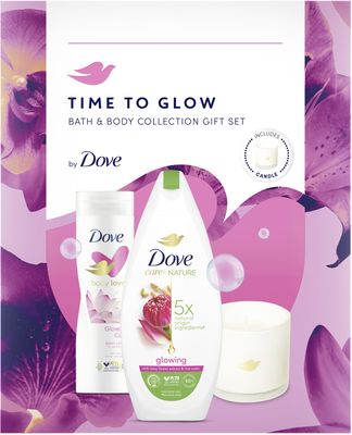 Dove Glowing kazeta se svíčkou 3 ks