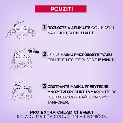 L'Oréal Paris Revitalift Filler Textilní oční maska s chladivým efektem 13 g