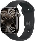 Apple Watch Series 10 Cellular 46mm Břidlicově šedý titan s černým sportovním řemínkem M/L