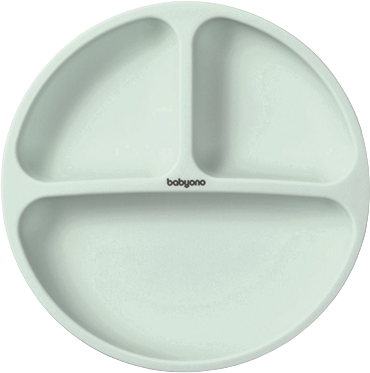 Baby Ono Talíř silikonový s přísavkou - sage 6m+