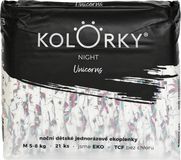 Kolorky NIGHT - M (5-8 kg) noční jednorázové eko plenky 21 ks