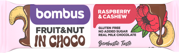 Bombus Fruit&Nut bar Raspberry&Cashew 40 g