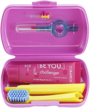 Curaprox Travel set růžový