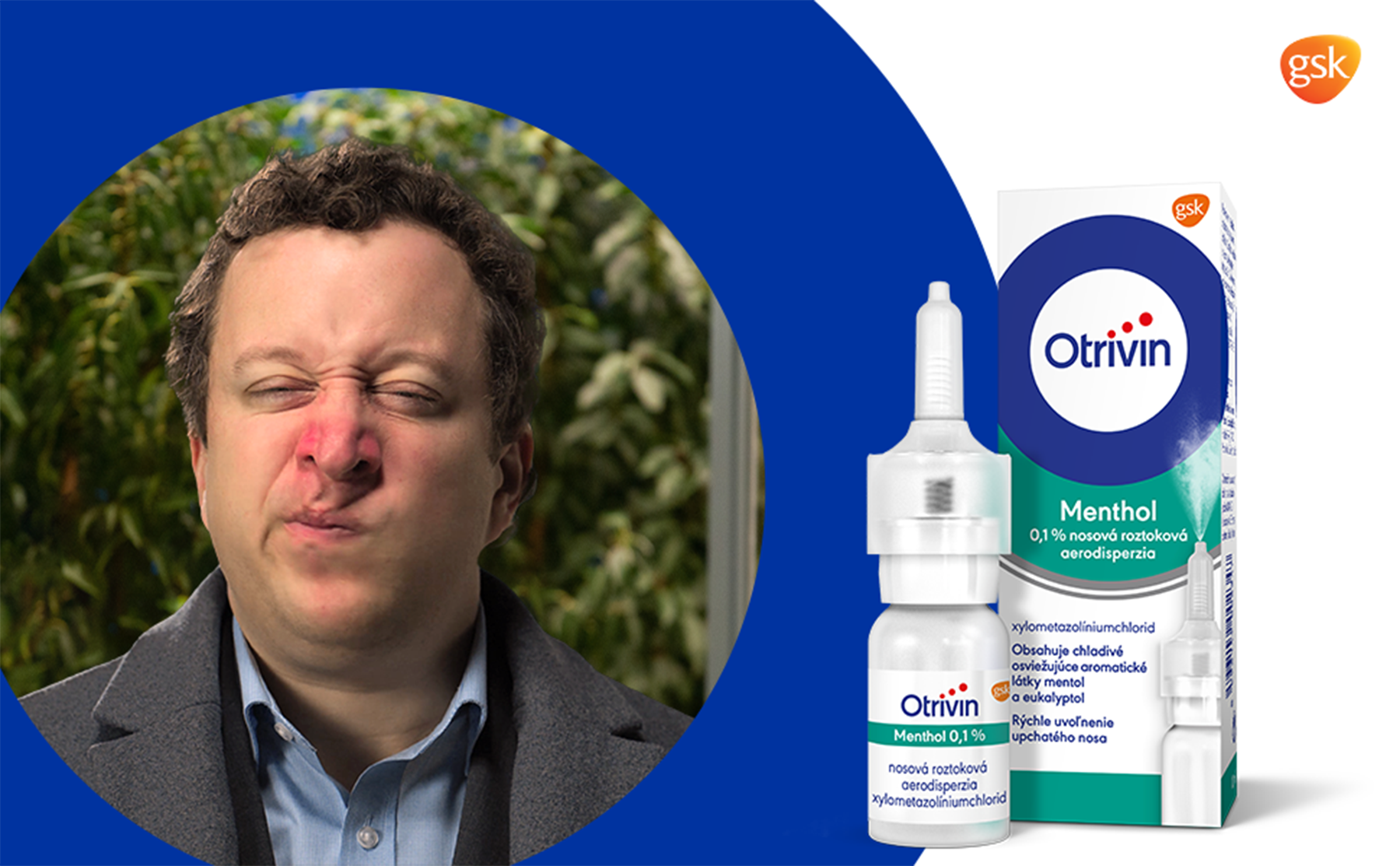 Otrivin Menthol 0,1% nosový sprej na upchatý nos 10 ml