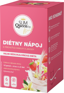 SLIM Queen Dietní nápoj, vanilka & jahoda 396 g